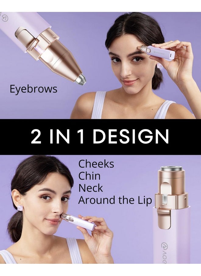 VG VOGCREST VG VOGCREST Eyebrow Hair Trimmer: Rechargeable Facial Hair Removal Device for Removing Unwanted Peach Fuzz from Lips Chin Neck As Well As Shaping Eyebrows  - Image 2