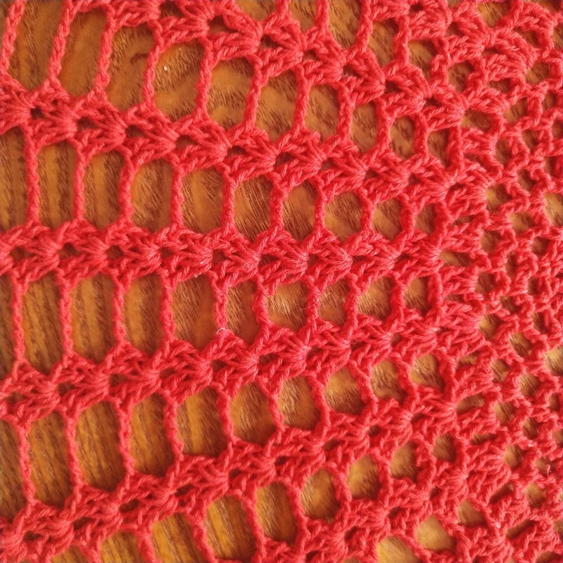 USTIDE Red Round Handmade Crochet Pineapple Floral Lace Table Cloth Doily Handcrochet Tablecloth 315 inch - Image 4