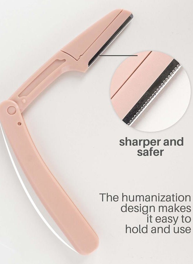 MoHern Eyebrow Razors for Women, 15 Pcs Safe Dermaplane Razor, Dermaplaning Tool for Face, Foldable Eyebrow Razor for Women and Men that Helps Smooth the Skin, 3 Colors - Image 4