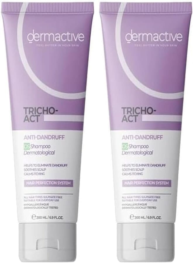 Dermactive TRICHO-ACT Anti Dandruff Shampoo 200ML / 6.9 FL.OZ (Pack of 2)