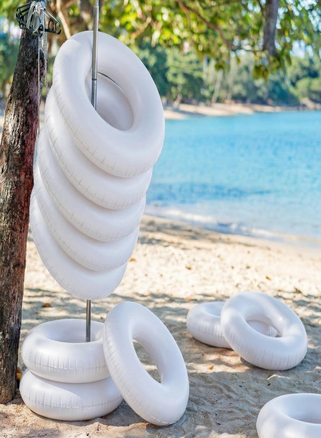 مجموعة جيلي آرتش المكونة من 12 قطعة بطول 23.6 بوصة، عوامات حمام سباحة قابلة للنفخ، حلقات سباحة للأطفال، الأولاد والبنات، زينة حفلات خارجية على الشاطئ أو البحيرة، عطلات صيفية (أبيض) - Image 5