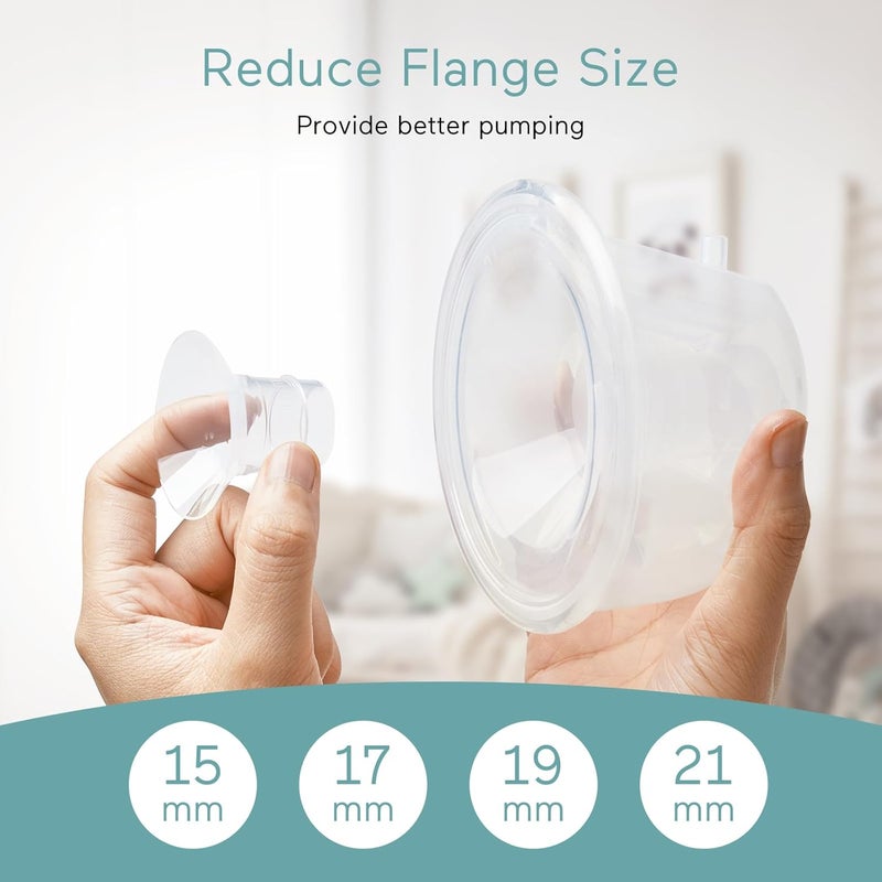 Paruu Flange Inserts 8PCS 15171921mm Suitable for Momcozy S12proS9proS9S10S12 for MedelaTsreteSpectraBellababy 24mm ShieldsFlanges Reduce Tunnel Down to Correct Size - Image 2