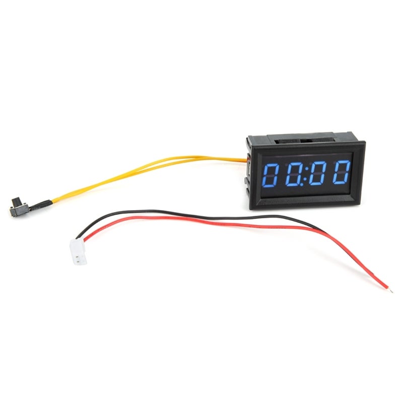 ساعة سيارة LED بشاشة رقمية كبيرة ووظيفة الإضاءة - ساعة ليلية فائقة السطوع سهلة القراءة للسيارات والقوارب والطائرات - Image 1