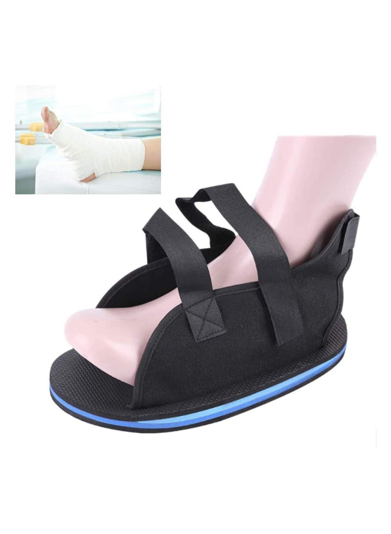 Cast Shoe Foot Fracture Support Open Toe Plaster Cast Boot Post Op Shoe Toe Valgus Surgical Fixed Gypsum Shoe Walking Boot for Foot Injuries Stable Ankle Joints Postoperative Recovery Pain Relief