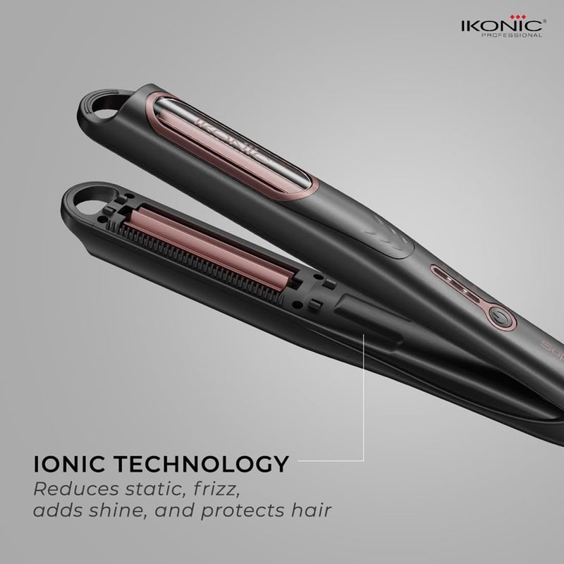 IKONIC مكواة تجعيد احترافية إكونيك مع تقنية تسخين سيراميك متقدمة لا تحتاج إلى الضغط اليدوي التقليدي على الألواح ألواح سيراميك تورمالين ذات دوران تلقائي تسخين سريع لشعر ناعم وخالي من التجاعيد لجميع أنواع الشعر - Image 3