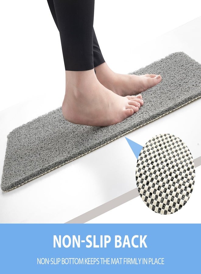 Hargiis Non Slip Bathtub Mat, Anti Slip Shower Mat, Quick Drying Bath Tub Mats, Foot Scrubber Mat, Anti Slip Mat for Tub, Floor, Bathroom, Home, Kitchen, Hotel (Grey 32”x17”) - Image 3