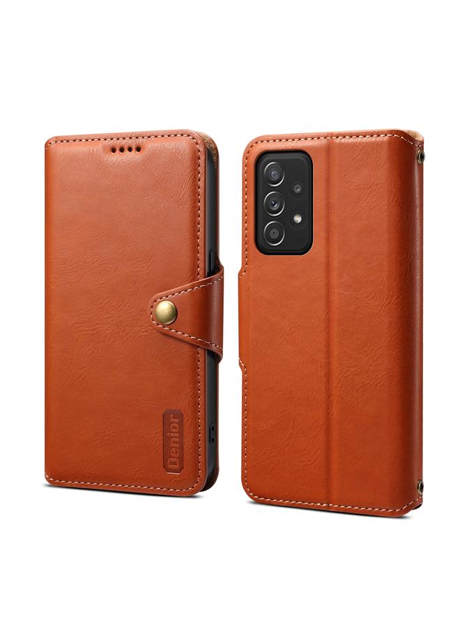 Case For Samsung Galaxy A52 5G Cowhide Texture Wallet Style Leather Phone Case