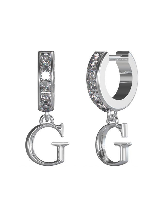 GUESS Ladies Silver Earrings
