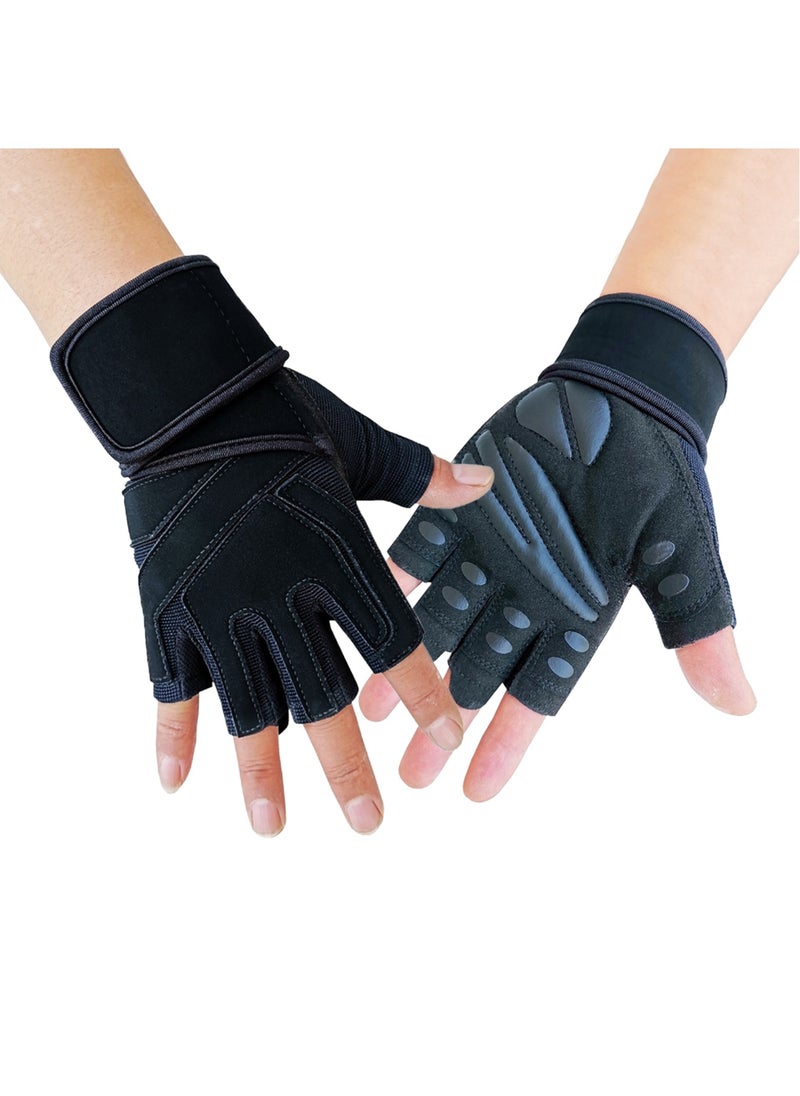 ZERIFAM Gym Gloves, Workout Gloves for Mens and Womens, Weight Lifting Gloves with Wrist Wrap Support, Full Palm Protection and Extra Grips for Weightlifting, Exercise, Cross Training, Fitness, Pull-up(L)  - Image 1