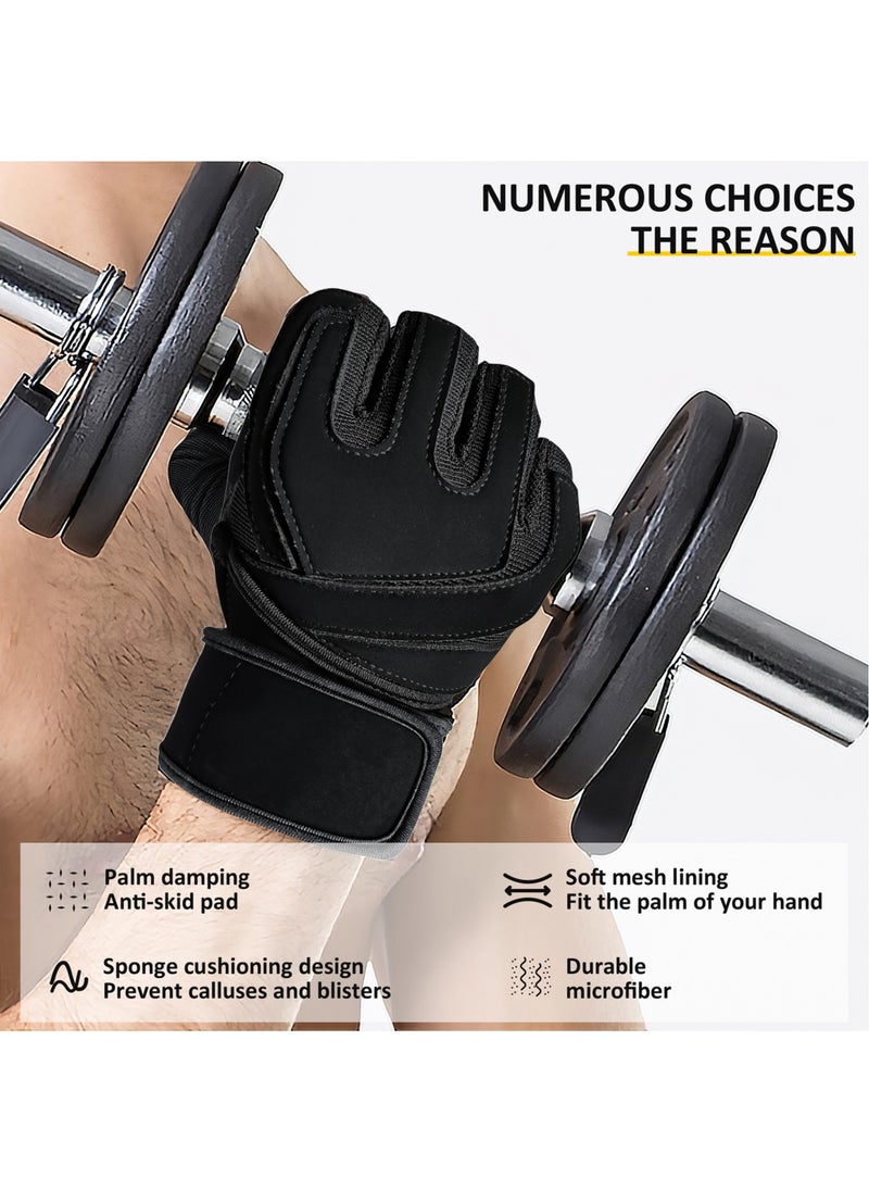 ZERIFAM Gym Gloves, Workout Gloves for Mens and Womens, Weight Lifting Gloves with Wrist Wrap Support, Full Palm Protection and Extra Grips for Weightlifting, Exercise, Cross Training, Fitness, Pull-up(L)  - Image 5