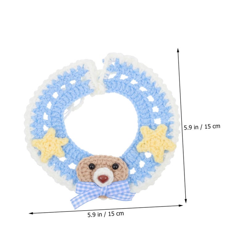 1Pc Adjustable Woolen Yarn Knitted Cat Collar for Daily Wear and Photo Shoot Pet Accessory - Image 4