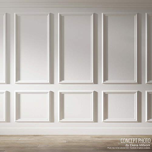 Ekena Millwork PNL08X12AS-02 8""W x 12""H x 1/2""P Ashford Molded Scalloped Wainscot Wall Panel - Image 3