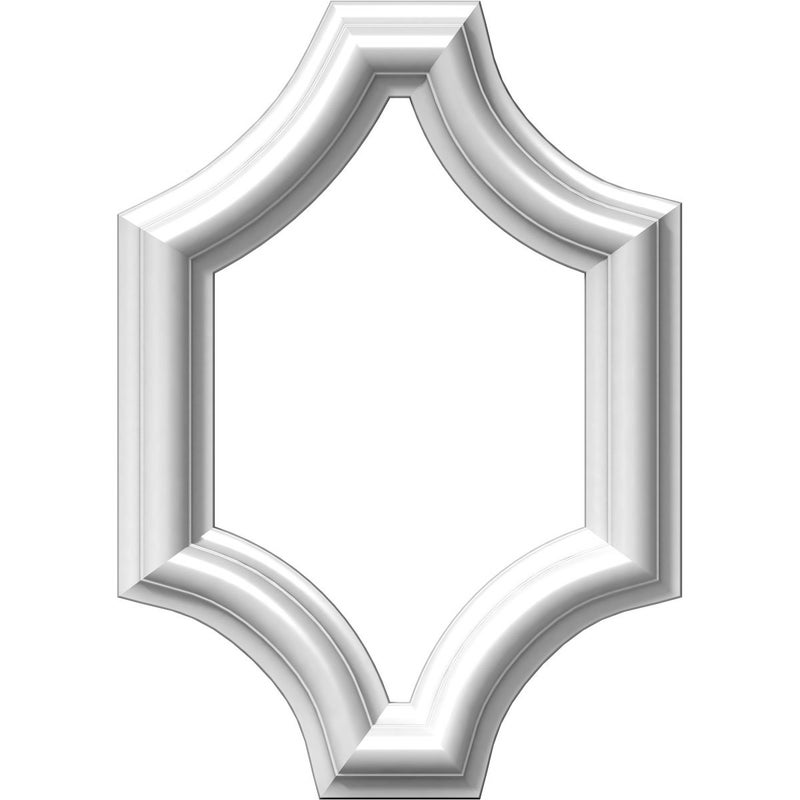 Ekena Millwork PNL08X12AS-02 8""W x 12""H x 1/2""P Ashford Molded Scalloped Wainscot Wall Panel - Image 1