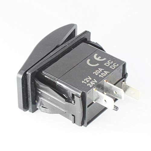 X-Haibei Marine 2 Position Rocker Switch On Off 12V 24V Spst Waterproof 3 Pin Blue LED Light - Image 4