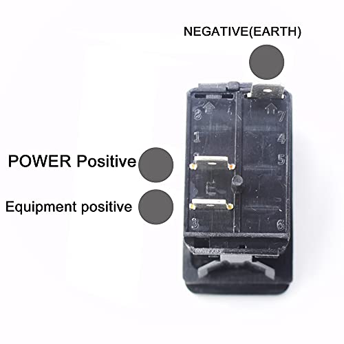 X-Haibei Marine 2 Position Rocker Switch On Off 12V 24V Spst Waterproof 3 Pin Blue LED Light - Image 5