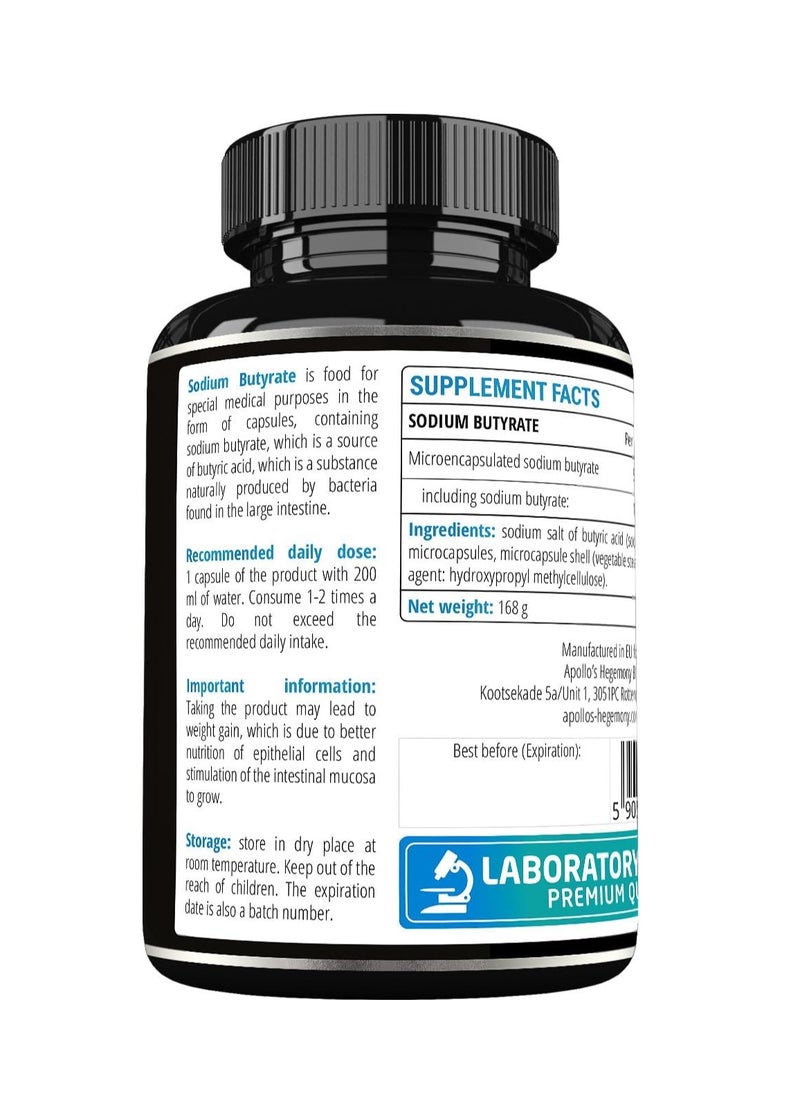 Apollo Sodium Butyrate High Dose 570 mg 30 percent Butyric Acid 240 Vegan Capsules 8 Month Supply Sodium Supplement to Support Intestinal Barrier Regeneration and Overal Gut Health by Apollos Hegemony  - Image 3