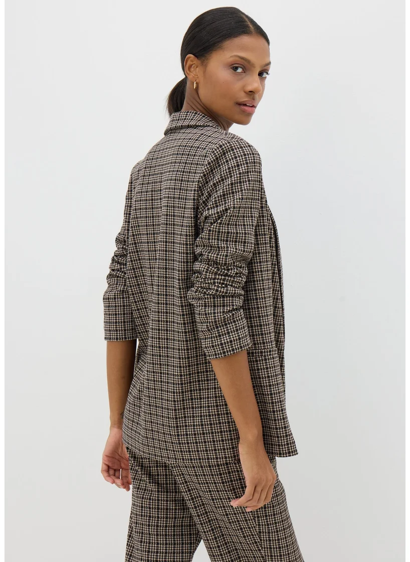 Matalan Et Vous Brown Check Ponte Blazer