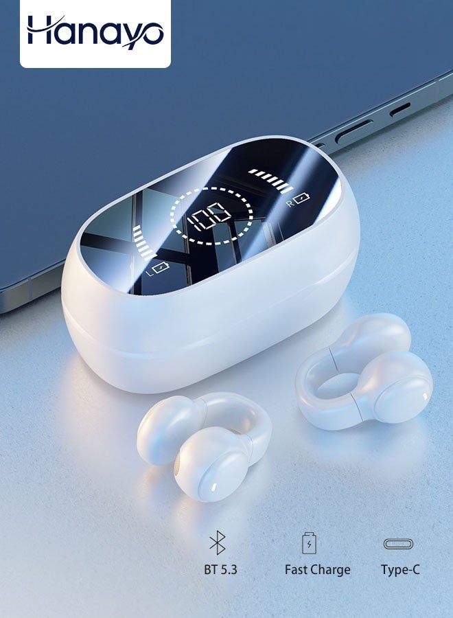 هانايو Hanayo Wireless Earphones Open Ear Headphones Wireless Headset Ear Clip Design Lightweight Suitable For Outdoor