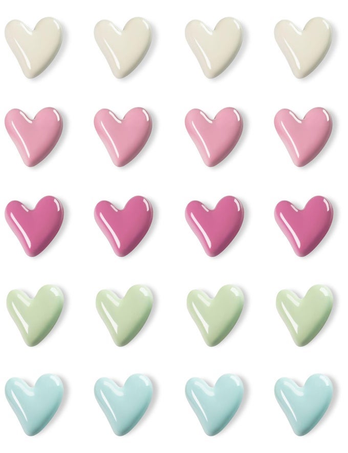 20PCS FRIDGE MAGNETS CUTE REFRIGERATOR MAGNET COLORFUL MAGNETS FOR WHITEBOARD CABINET LOCKER HEART DECORATIVE MAGNETS FOR CLASSROOM KITCHEN OFFICE