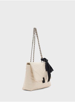ELLA Quilted Crossbody Bag With Bow Detail  - Image 3