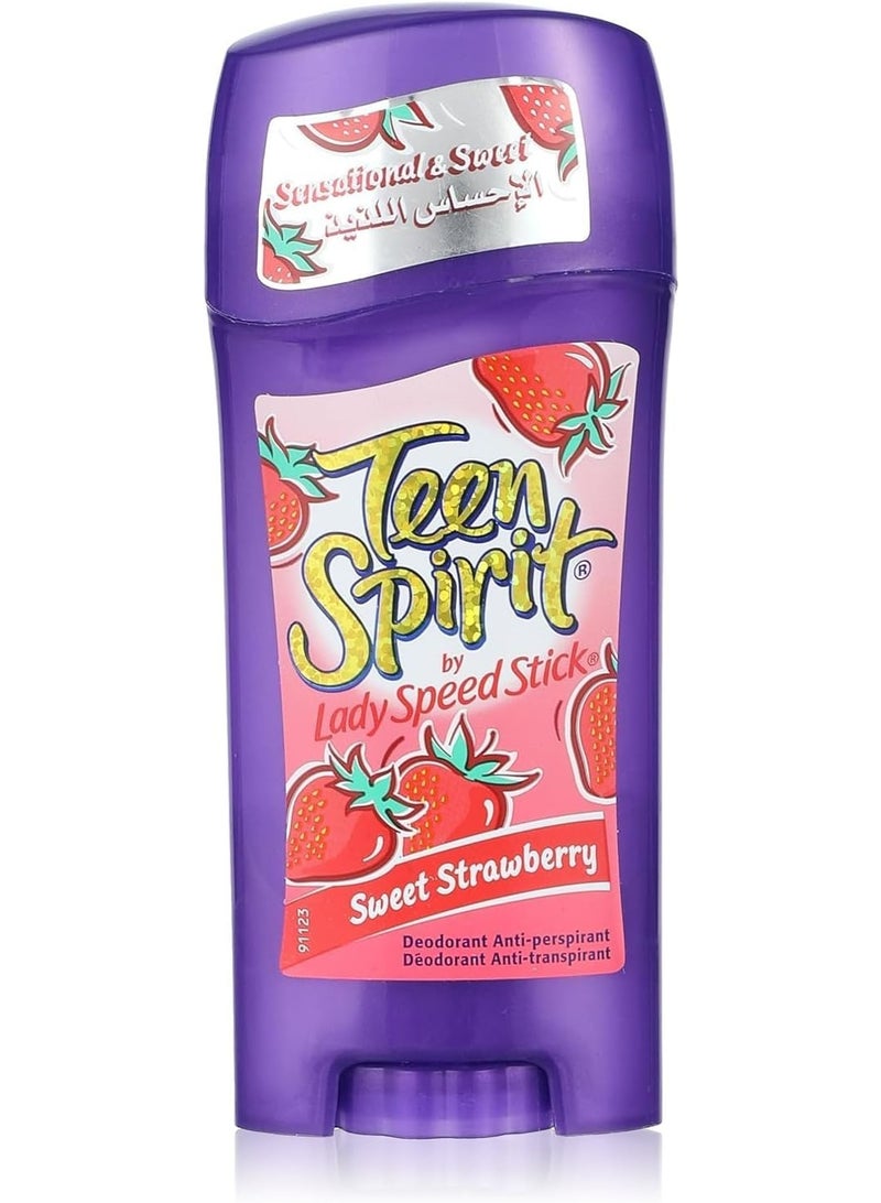 ليدي سبيد ستيك – تين سبيريت – مزيل عرق مضاد للتعرق – الفراولة الحلوة – 65 جم