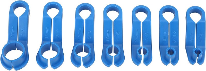 Fuel Line Disconnect Tool Set, 7PCS ABS Plastic, Multiple Sizes for Automatic Transmission Lines - Easy One - Handed Operation, Rust, Ideal for and Repairs - Image 1