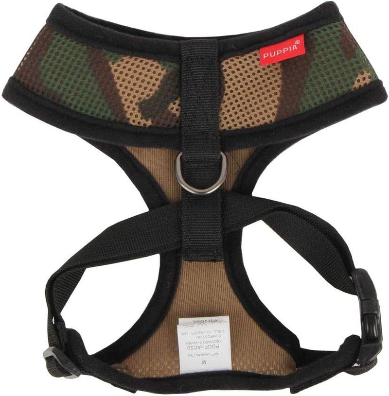 Puppia Soft Dog Harness - No Choke, Over-The-Head, Triple Layered Breathable Mesh, Adjustable Chest Belt with Quick-Release Buckle, Camouflage, Small - Image 2
