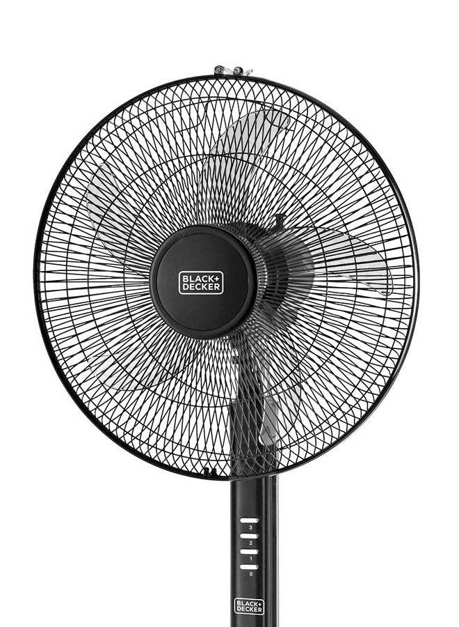 BLACK+DECKER 60W Stand Fan 16 Inch Diameter, 90° Wide Swing 3 Speeds Plus Modes And 5AS Blade, For The Perfect Temperature 60 W FS1620-B5 Black - Image 2