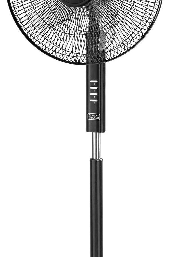BLACK+DECKER 60W Stand Fan 16 Inch Diameter, 90° Wide Swing 3 Speeds Plus Modes And 5AS Blade, For The Perfect Temperature 60 W FS1620-B5 Black - Image 3