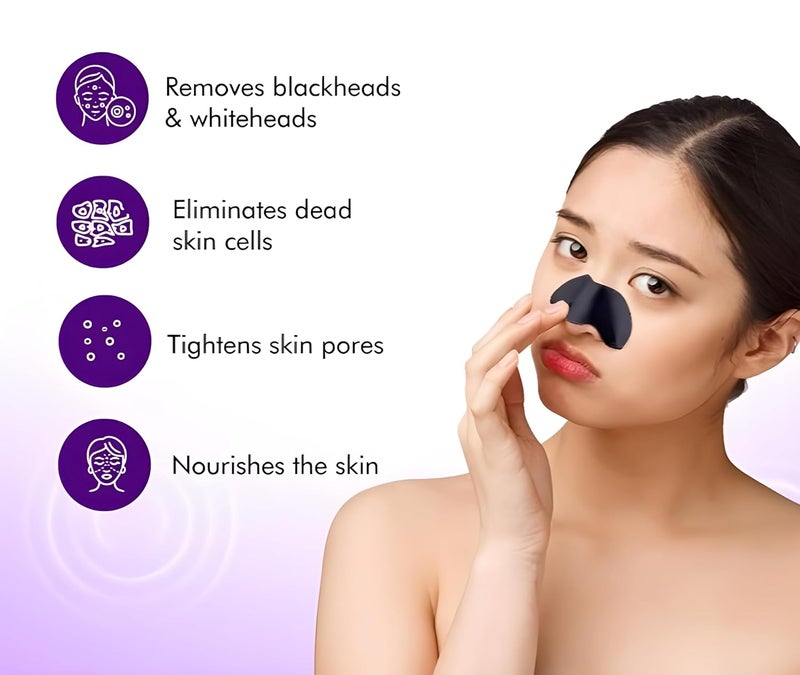 Generic VGSE BEAUTYBamboo Charcoal Nose Pore StripNatural Skin Care Oil Control Cleansing Blackhead Removal All Skin TypesDermatologically Tested10 pcspack of 1  - Image 4