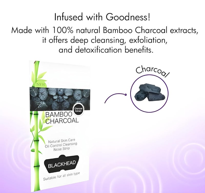 Generic VGSE BEAUTYBamboo Charcoal Nose Pore StripNatural Skin Care Oil Control Cleansing Blackhead Removal All Skin TypesDermatologically Tested10 pcspack of 1  - Image 3