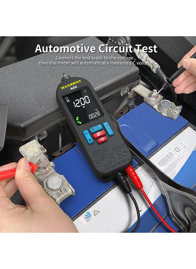 Generic MAXRIENY Automatic Anti-Burn Intelligent Digital Multimeter Non Contact Voltage Detector Smart Voltmeter Resistance Frequency Continuity V-Alert Live Wire Voltage Tester with Carrying Case  - Image 2