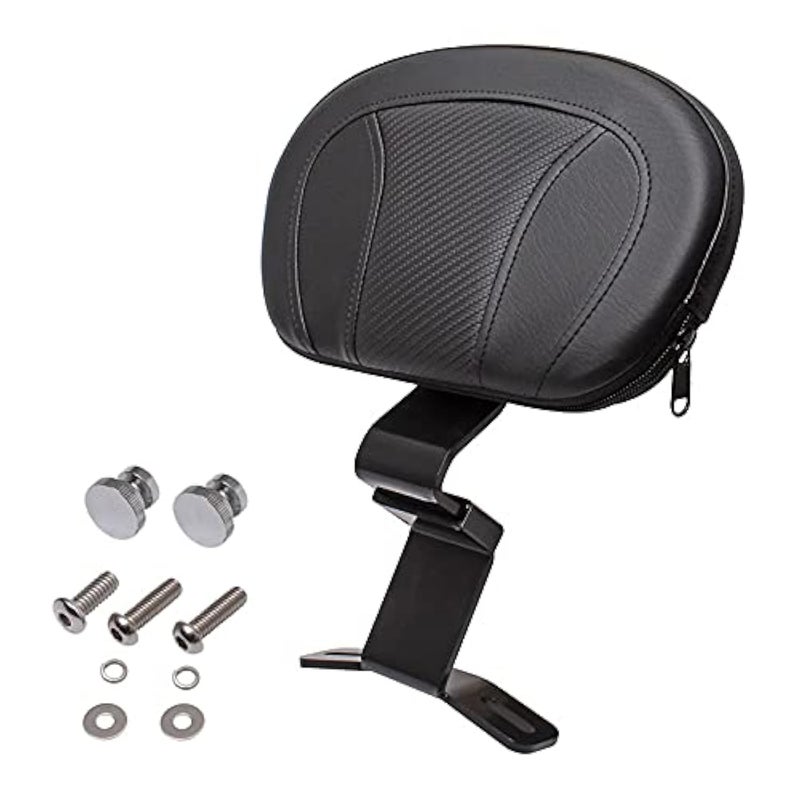 H RUO Black Front Driver Rider Backrest with Pad Compatible with Harley Touring CVO Street Glide Road King Road Glide 20092022 2021 2020