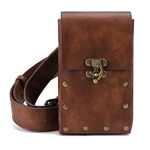 Valentoria Renaissance Belt Pouch, Medieval Pirate Cosplay Accessories for LARP, Vintage Leather Waist Bag with Ren Faire Belt Pouch for Women Men - Image 1