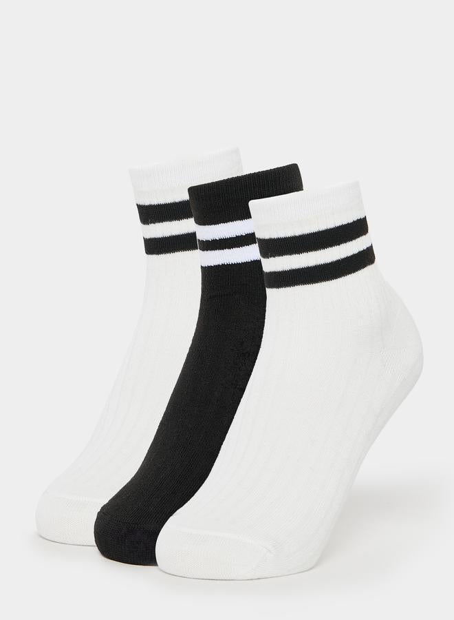 Styli Pack of 3 - Double Striped Socks  - Image 1