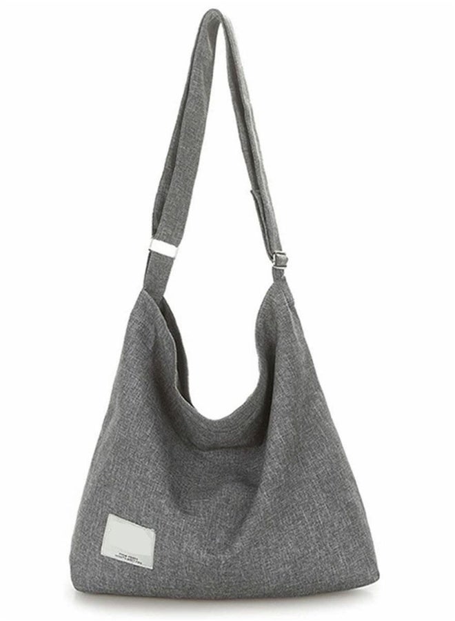 Hobo Handbag Canvas Tote Bag Womens Big Capacity Casual Shoulder Crossbody Ladies Large Cotton for Travel and Daily Use 36X36 X9CM  - Image 1
