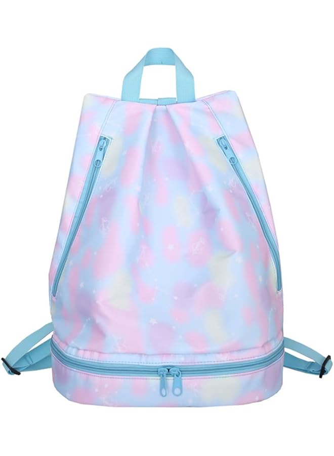 PROMASS Gym Bag Women, Swimming Beach Bag For Girls, Sports Backpack Wet And Dry Storage, Yoga Dance Camping Hiking Travel Swim Bags (Blue) - Image 1