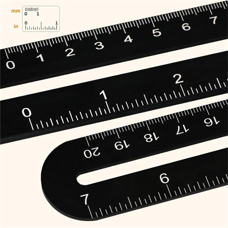 Sliding T-Bevel Gauge Protractor Wooden Marking Gauge Protractor Activity Angle Rulers Gauges Tri Square Sliding T-Bevel with Bubble Handle(Short Ruler) - Image 3