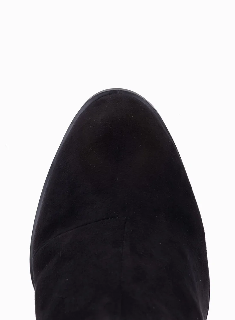 Qupid Fringe Heeled Ankle Boots