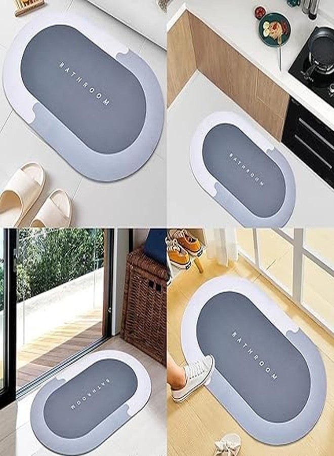 TICOLO Waterproof Bathroom Doormat with Non Slip Backing, Quick Dry Floor Mat for Bathroom, 60 x 40 cm (4, Multicolor, Pack of 4) - Image 4