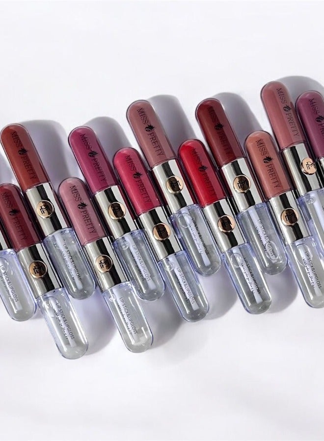 MISS PRETTY 12-Color Liquid Lipstick + Lip Balm - Elegant and Soft Lips All Day Long - Image 3