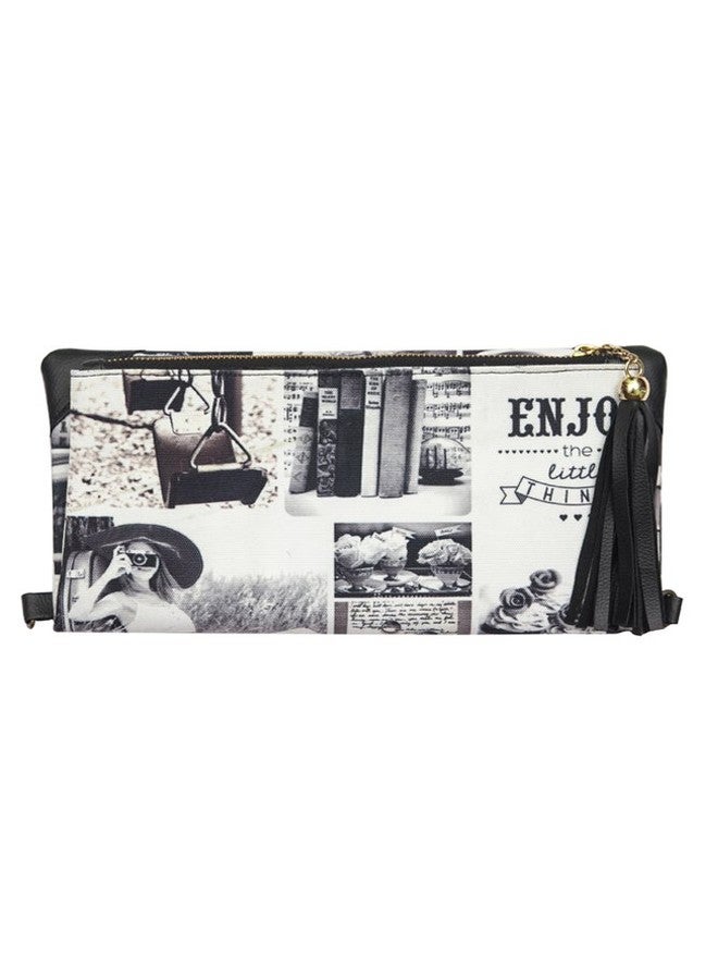 BAND BOX Black N White Clutch & Sling - Image 2