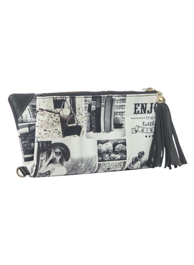 BAND BOX Black N White Clutch & Sling - Image 5