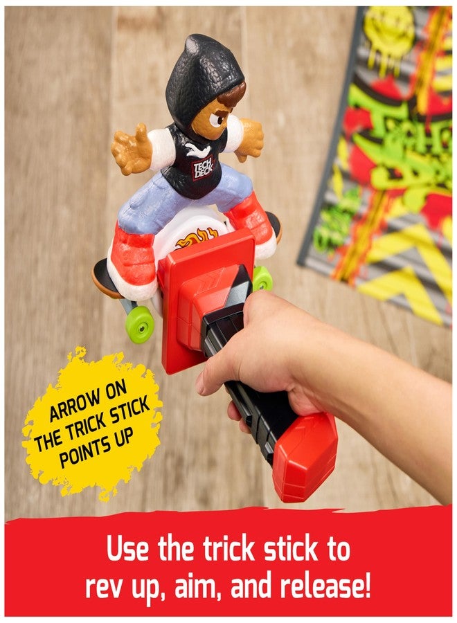 Tech Deck Shred N' Blast Sk8board, Motorized Finger Skateboard Toy with Rider & Ramp for Fast Tricks & High Jumps, Kids Toys for Boys and Girls Ages 6 & Up - Image 3