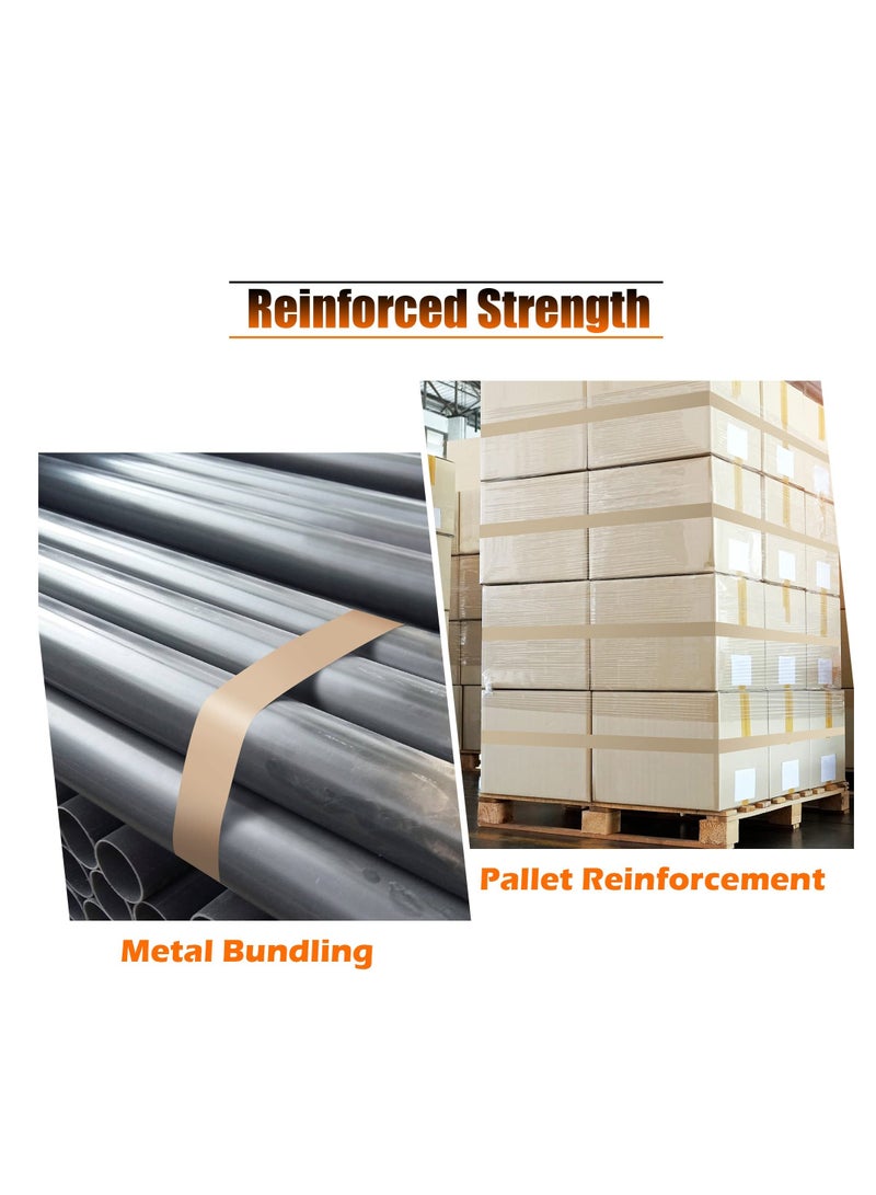 Kraft Paper Gummed Tape, 4 Pack Reinforced Fiberglass Water Activated Kraft Tape Brown Packing Tape Heavy Duty for Mailing Shipping Carton Sealing Boxes (1.88” x 55 Yards) - Image 5