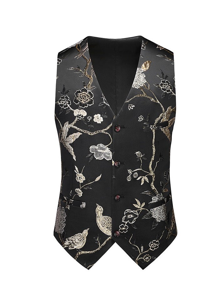KUYING New Men's Hollowed Out Slim Fit Fashionable Plus Size suit Vest  - Image 1