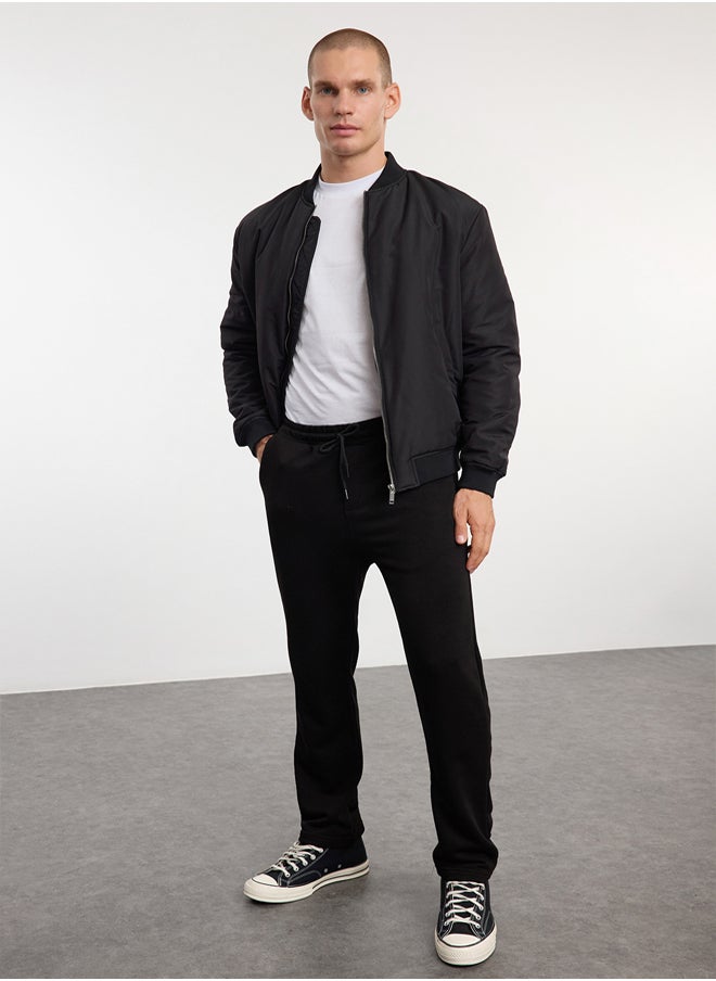 trendyol - Unisex Black Straight Fit Basic Sweatpants TMNAW25EA00022 - Image 1