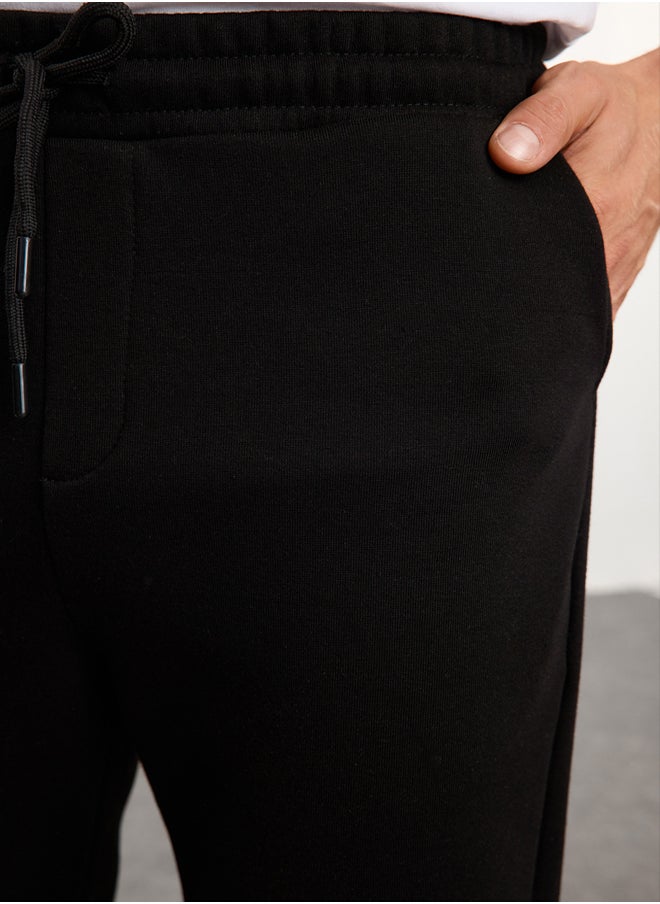 trendyol - Unisex Black Straight Fit Basic Sweatpants TMNAW25EA00022 - Image 1