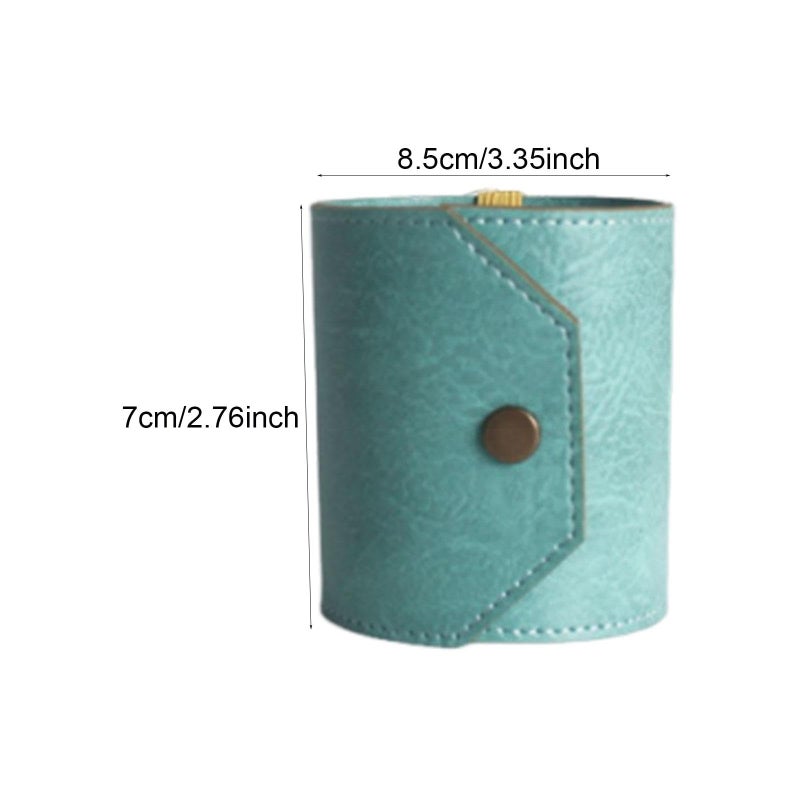 UGPLM Cash Wrap Wallet with Clasp Pouch, PU Leather Money Clip Holder Organizer for Travel and Business, Blue - Image 2