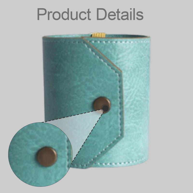 UGPLM Cash Wrap Wallet with Clasp Pouch, PU Leather Money Clip Holder Organizer for Travel and Business, Blue - Image 5